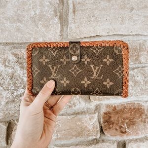 SOLD Louis Vuitton leather braided wallet